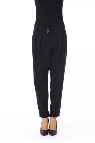 Black Polyester Women Pant BYBLOS