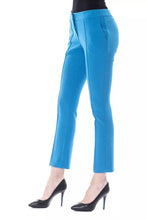 Light Blue Polyester Women Pant BYBLOS