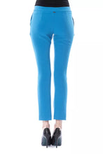 Light Blue Polyester Women Pant BYBLOS