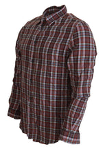 Multicolor Checkered Cotton Long Sleeves Casual Shirt GF Ferre
