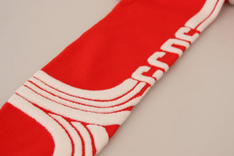 Red Wool Logo Printed Crew Neck Men Pullover Sweater GCDS