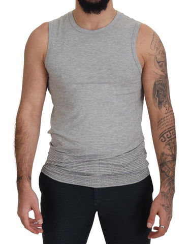 Grey Sleeveless Men Pullover T-shirt Ermanno Scervino