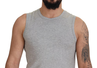 Grey Sleeveless Men Pullover T-shirt Ermanno Scervino