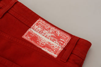 Red Cotton Straight Fit Men Denim Jeans Dolce & Gabbana
