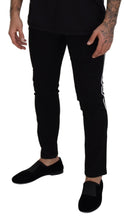 Black Cotton DG Crown Men Denim Jeans Dolce & Gabbana