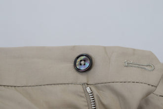 Beige Cotton Slim Fit Men Pants Dolce & Gabbana