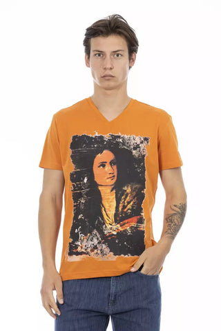 Orange Cotton Men T-Shirt Trussardi Action