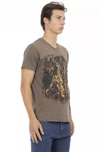 Brown Cotton Men T-Shirt Trussardi Action
