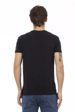 Black Cotton Men T-Shirt Trussardi Action