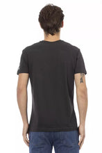 Black Cotton Men T-Shirt Trussardi Action