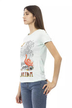 Light Blue Cotton Women T-Shirt Trussardi Action