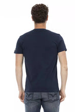 Blue Cotton Men T-Shirt Trussardi Action