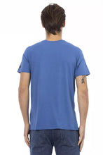 Blue Cotton Men T-Shirt Trussardi Action