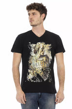 Black Cotton Men T-Shirt Trussardi Action