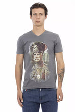 Gray Cotton Men's T-Shirt Trussardi Action
