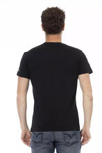 Black Cotton Men T-Shirt Trussardi Action