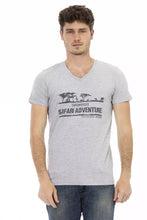 Gray Cotton Men T-Shirt Trussardi Action