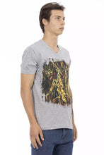 Gray Cotton Men T-Shirt Trussardi Action