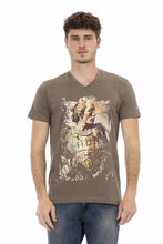 Brown Cotton Men's T-Shirt Trussardi Action
