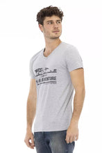 Gray Cotton Men T-Shirt Trussardi Action