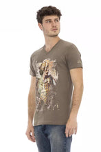 Brown Cotton Men's T-Shirt Trussardi Action