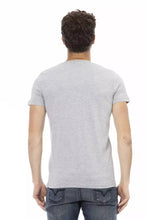 Gray Cotton Men T-Shirt Trussardi Action