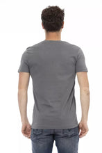 Gray Cotton Men T-Shirt Trussardi Action