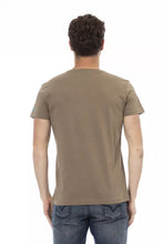 Brown Cotton Men T-Shirt Trussardi Action