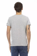 Gray Cotton Men T-Shirt Trussardi Action