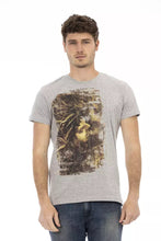Gray Cotton Men T-Shirt Trussardi Action