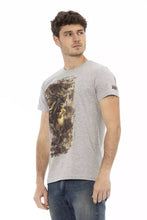 Gray Cotton Men T-Shirt Trussardi Action