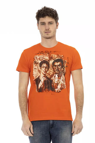 Orange Cotton Men T-Shirt Trussardi Action