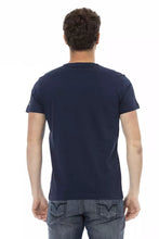 Blue Cotton Men T-Shirt Trussardi Action