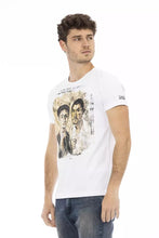White Cotton Men T-Shirt Trussardi Action
