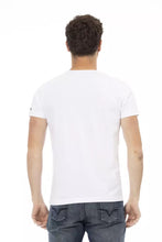 White Cotton Men T-Shirt Trussardi Action