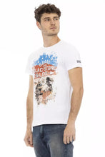 White Cotton Men T-Shirt Trussardi Action