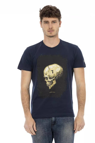 Blue Cotton Men's T-Shirt Trussardi Action