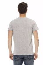 Gray Cotton Men T-Shirt Trussardi Action
