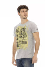 Gray Cotton Men T-Shirt Trussardi Action