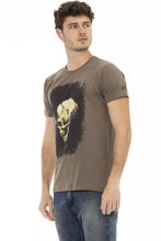 Brown Cotton Men T-Shirt Trussardi Action