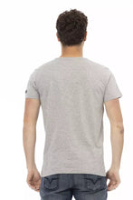 Gray Cotton Men T-Shirt Trussardi Action