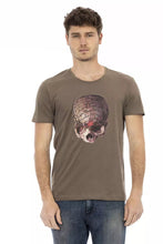 Brown Cotton Men T-Shirt Trussardi Action