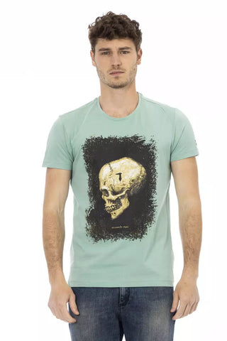 Green Cotton Men T-Shirt Trussardi Action