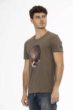 Brown Cotton Men T-Shirt Trussardi Action