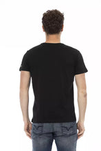 Black Cotton Men T-Shirt Trussardi Action