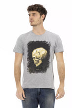 Gray Cotton Men T-Shirt Trussardi Action
