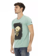 Green Cotton Men T-Shirt Trussardi Action