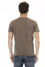 Brown Cotton Men T-Shirt Trussardi Action