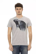 Gray Cotton Men's T-Shirt Trussardi Action