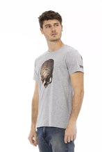 Gray Cotton Men T-Shirt Trussardi Action